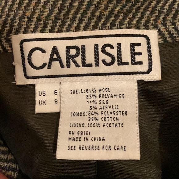 Vintage Carlisle Crop Moto Wool Jacket size 6 - Picture 6 of 16